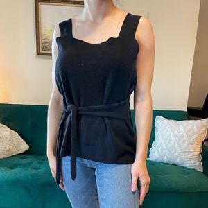 Loft black sweater-material tank